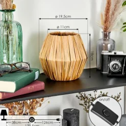 Luminaires Scandinaves-hofstein Lampe de table Cricket Écru, Noir, 1 lumière