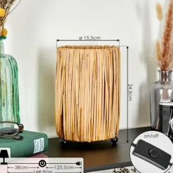 Luminaires Scandinaves-hofstein Lampe de table Cricket Écru, Noir, 1 lumière