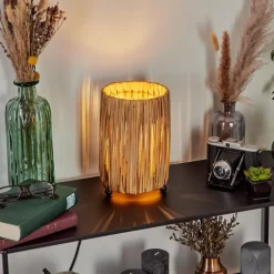 Luminaires Scandinaves-hofstein Lampe de table Cricket Écru, Noir, 1 lumière