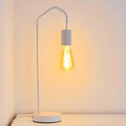 Lampes Industrielles-hofstein Lampe de table Cuyama Blanc, 1 lumière