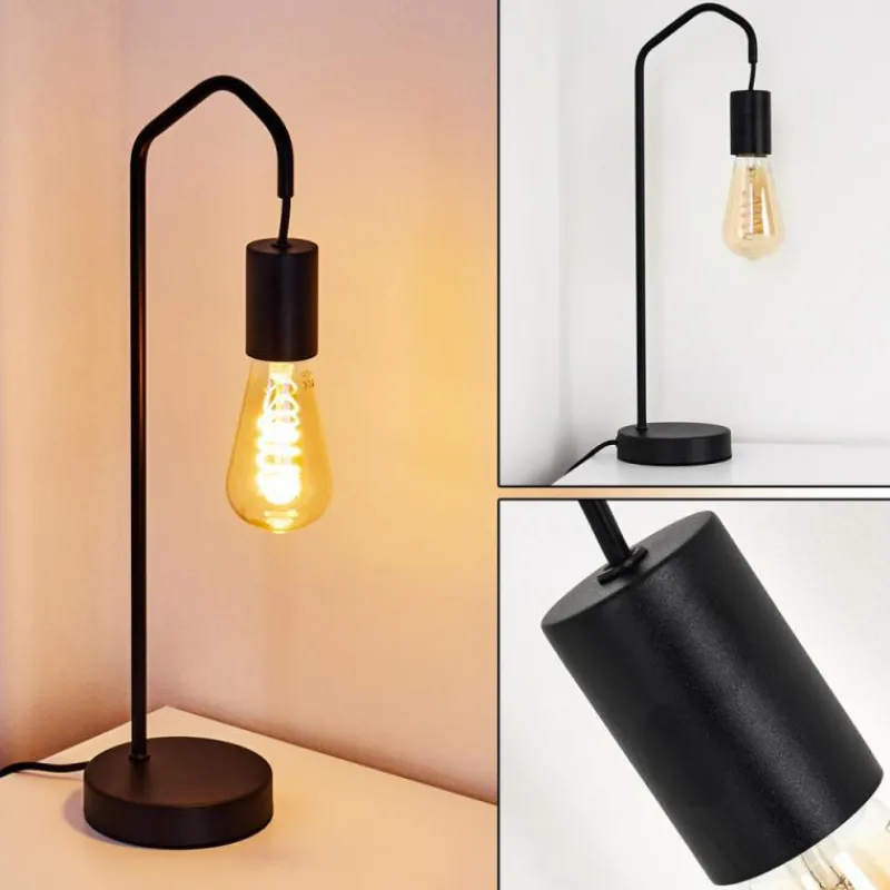 Lampes Industrielles-hofstein Lampe de table Cuyama Noir, 1 lumière