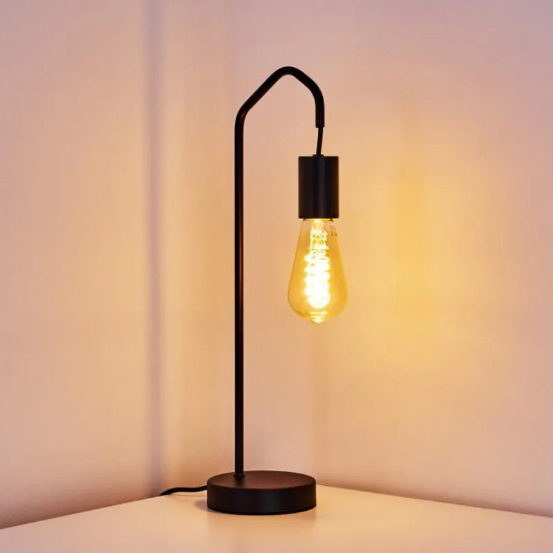 Lampes Industrielles-hofstein Lampe de table Cuyama Noir, 1 lumière