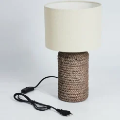 Lampes En Tissu-hofstein Lampe de table Dambrois Brun, Écru, 1 lumière