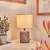 Lampes En Tissu-hofstein Lampe de table Dambrois Brun, Écru, 1 lumière