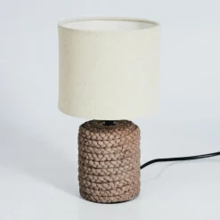 Lampes En Tissu-hofstein Lampe de table Dambrois Brun, Écru, 1 lumière