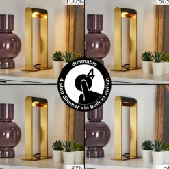 Lampes Dorées-hofstein Lampe de table Denhigh LED Or, Laiton, Noir, 1 lumière