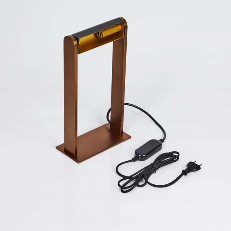 hofstein Lampe de table Denhigh LED Cuivre, Noir, 1 lumière* Lampes À Poser