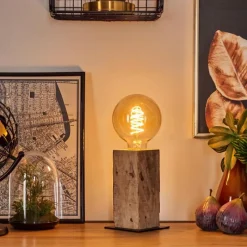 Lampes Vintages & Rétros-hofstein Lampe de table Derville Écru, Noir, 1 lumière