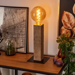 Lampes Vintages & Rétros-hofstein Lampe de table Derville Écru, Noir, 1 lumière