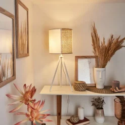 Luminaires Scandinaves-hofstein Lampe de table Desroches Blanc, 1 lumière