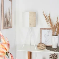 Luminaires Scandinaves-hofstein Lampe de table Desroches Blanc, 1 lumière