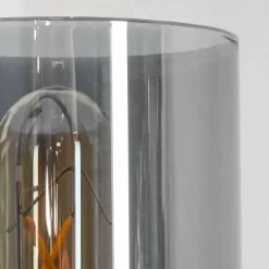 Suspension Verre Fumé-hofstein Lampe de table Dulcita Noir, 1 lumière