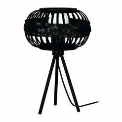 Style Boho-Chic-Luminaires Eglo Lampe de table Eglo AMSFIELD Noir, 1 lumière