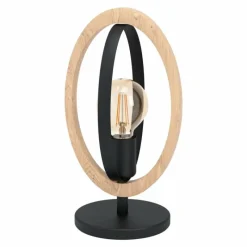 Lampes Industrielles-Luminaires Eglo Lampe de table Eglo BASILDON Brun, Noir, 1 lumière