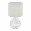 Lampes En Tissu-Luminaires Eglo Lampe de table Eglo BELLARIVA Blanc, 1 lumière