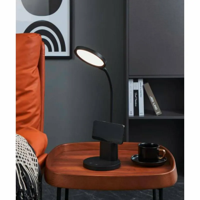 Luminaires Eglo Lampe de table Eglo BROLINI LED Noir, 1 lumière* Éclairage Led