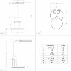 Luminaires Eglo Lampe de table Eglo BROLINI LED Noir, 1 lumière* Éclairage Led