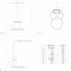 Luminaires Eglo Lampe de table Eglo BROLINI LED Blanc, 1 lumière* Éclairage Led