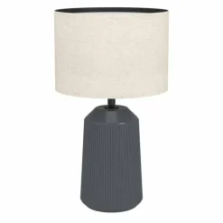 Lampes En Tissu-Luminaires Eglo Lampe de table Eglo CAPALBIO Gris, 1 lumière