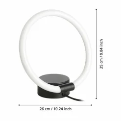 Luminaires Eglo Lampe de table Eglo CARANACOA LED Noir, 1 lumière* Éclairage Led