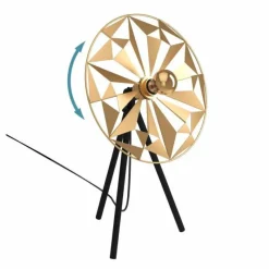 Lampes Dorées-Luminaires Eglo Lampe de table Eglo CASTANUELO Or, Noir, 1 lumière