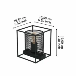 Lampes Industrielles-Luminaires Eglo Lampe de table Eglo CATTERICK Noir, 1 lumière