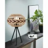 Style Boho-Chic-Luminaires Eglo Lampe de table Eglo DONDARRION Noir, 1 lumière