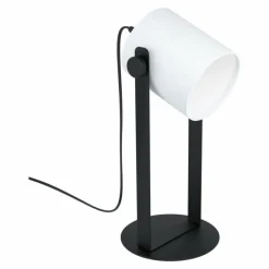 Lampes En Tissu-Luminaires Eglo Lampe de table Eglo HORNWOOD Noir, 1 lumière