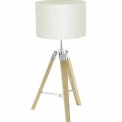 Lampes En Tissu-Luminaires Eglo Lampe de table Eglo LANTADA Brun, 1 lumière
