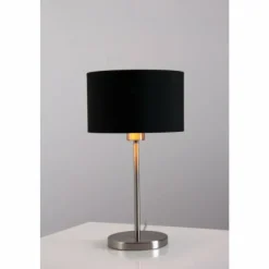 Lampes En Tissu-Luminaires Eglo Lampe de table Eglo Leuchten Maserlo Nickel mat, 1 lumière