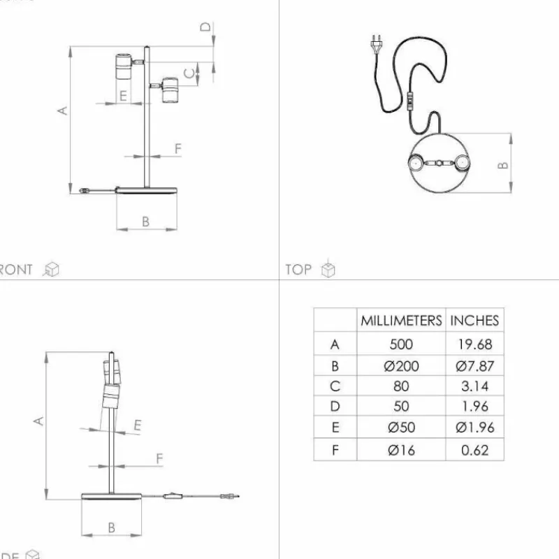 Luminaires Eglo Lampe de table Eglo LURONE Laiton, Noir, 2 lumières* Lampes À Poser