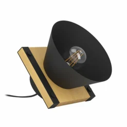Lampes En Bois-Luminaires Eglo Lampe de table Eglo MACCLES Écru, Noir, 1 lumière
