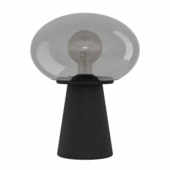 Suspension Verre Fumé-Luminaires Eglo Lampe de table Eglo MADONNINA Noir, 1 lumière
