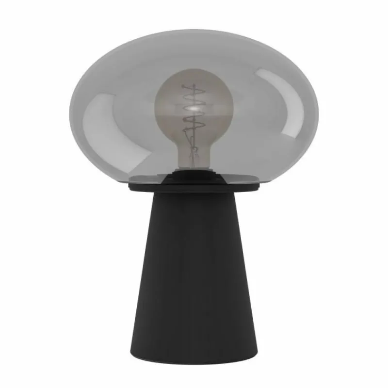 Suspension Verre Fumé-Luminaires Eglo Lampe de table Eglo MADONNINA Noir, 1 lumière