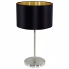 Lampes En Tissu-Luminaires Eglo Lampe de table Eglo MASERLO Nickel mat, 1 lumière