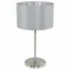 Lampes En Tissu-Luminaires Eglo Lampe de table Eglo MASERLO Nickel mat, 1 lumière