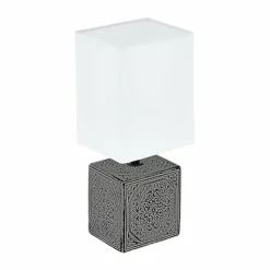 Lampes En Tissu-Luminaires Eglo Lampe de table Eglo MATARO Noir, 1 lumière