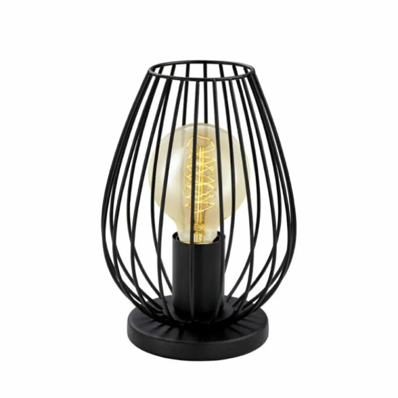 Lampes Vintages & Rétros-Luminaires Eglo Lampe de table Eglo NEWTOWN Noir, 1 lumière