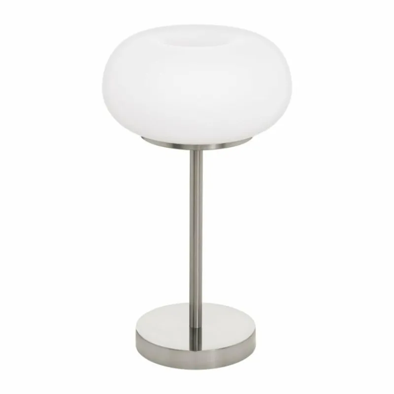 Luminaires Eglo Lampe de table Eglo OPTICA LED Nickel mat, 1 lumière, Changeur de couleurs