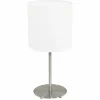 Lampes En Tissu-Luminaires Eglo Lampe de table Eglo PASTERI Nickel mat, 1 lumière