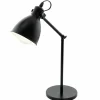 Luminaires Eglo Lampe de table Eglo PRIDDY Noir, Blanc, 1 lumière* Lampes À Poser