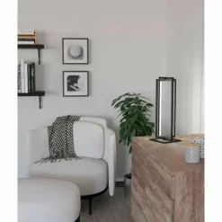 Luminaires Eglo Lampe de table Eglo SIBERIA LED Noir, 1 lumière, Télécommandes* Éclairage Led