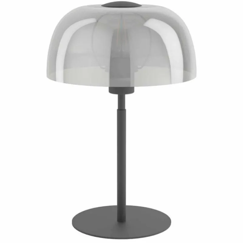 Suspension Verre Fumé-Luminaires Eglo Lampe de table Eglo SOLO Noir, 1 lumière