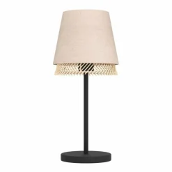 Style Boho-Chic-Luminaires Eglo Lampe de table Eglo TABLEY Noir, 1 lumière