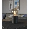 Lampes En Bois-Luminaires Eglo Lampe de table Eglo TURIALDO Noir, 1 lumière