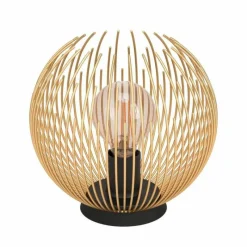 Lampes Dorées-Luminaires Eglo Lampe de table Eglo VENEZUELA Or, Noir, 1 lumière