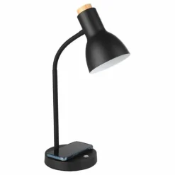Lampes En Bois-Luminaires Eglo Lampe de table Eglo VERADAL-QI LED Brun, Noir, 1 lumière
