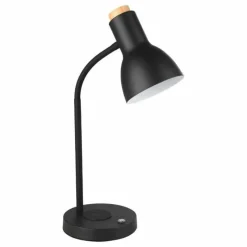 Lampes En Bois-Luminaires Eglo Lampe de table Eglo VERADAL-QI LED Brun, Noir, 1 lumière