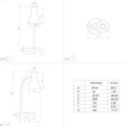 Lampes En Bois-Luminaires Eglo Lampe de table Eglo VERADAL-QI LED Brun, Noir, 1 lumière