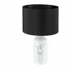 Lampes En Tissu-Luminaires Eglo Lampe de table Eglo VINOZA Blanc, 1 lumière